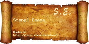 Stangl Emese névjegykártya
